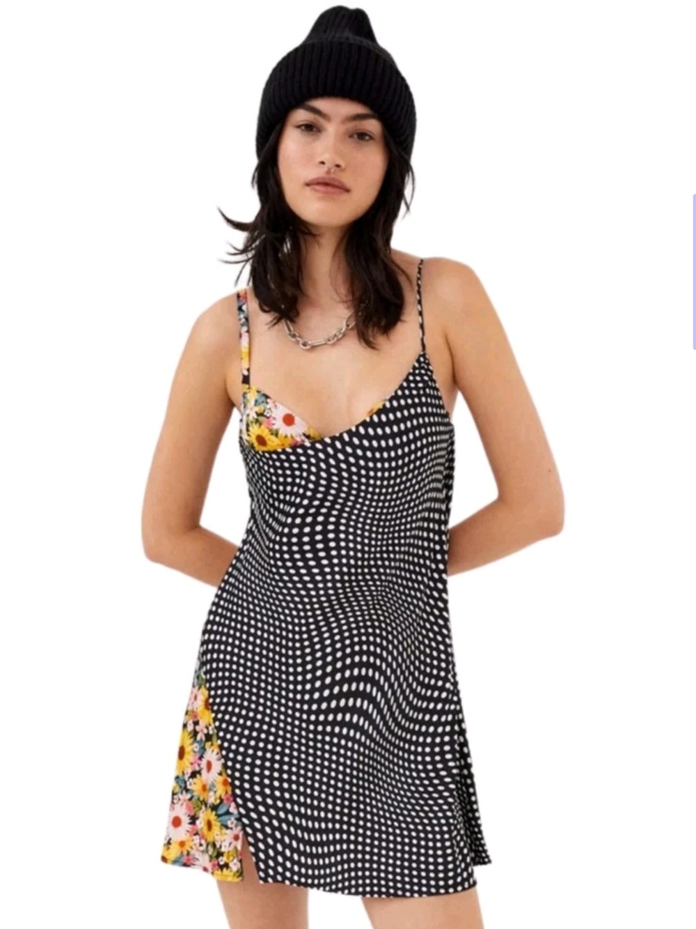 For Love & Lemons Anya Mini Dress Summer Vibes Sunflower, Size Medium